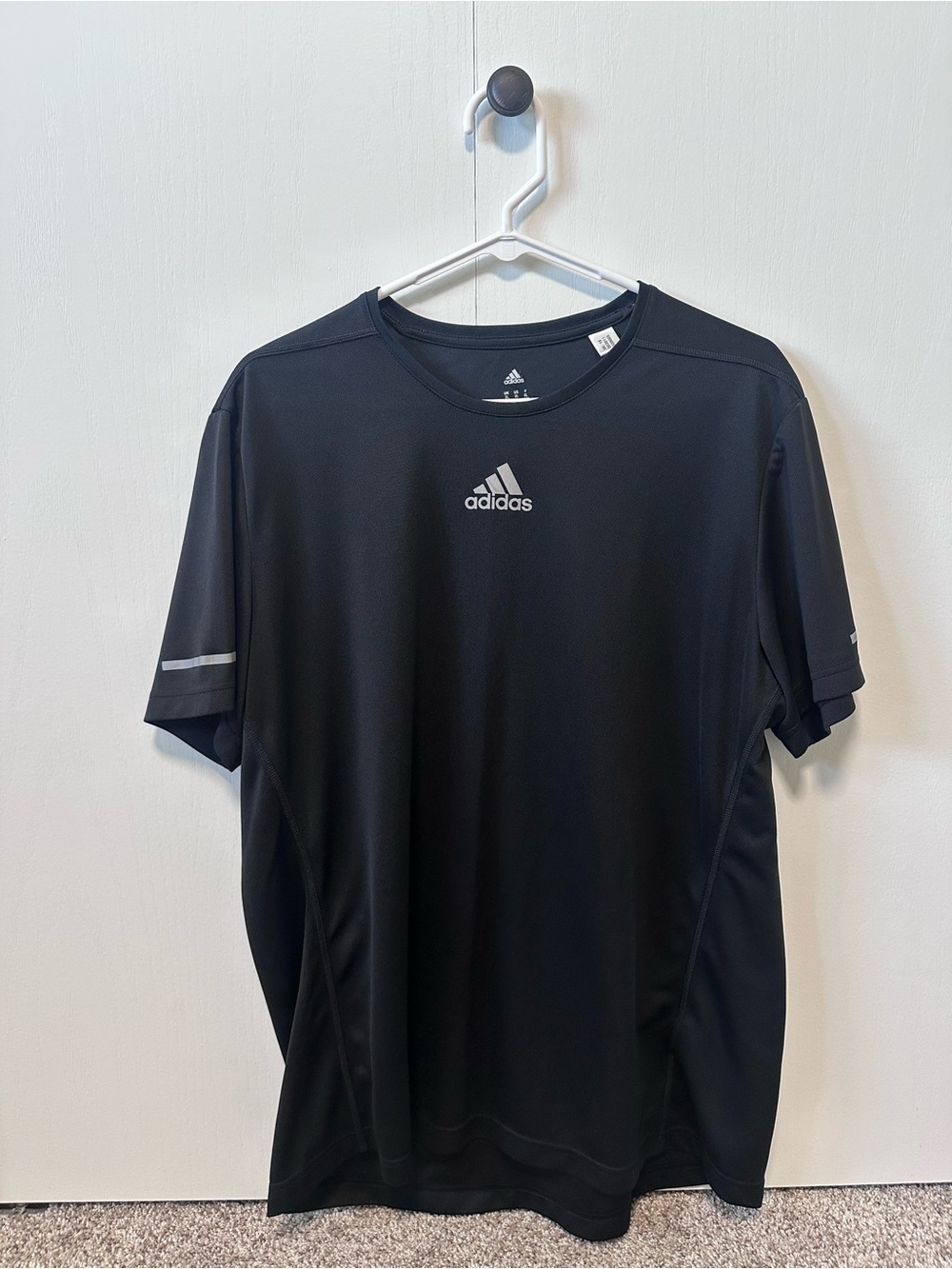 adidas Black Short-Sleeve Performance Tee